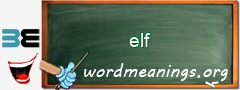 WordMeaning blackboard for elf